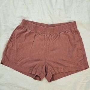 Old Navy Women's Comfort Waistband Brick Linen Shorts 3.5" Inseam Size Large